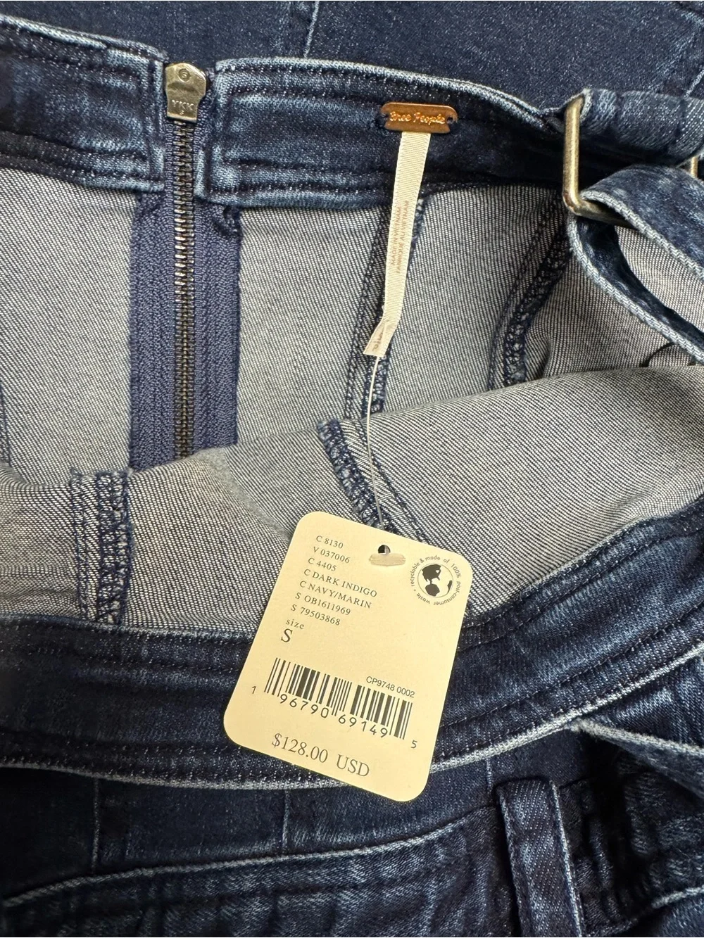 Free People NWT Margot Denim Mini Dress
